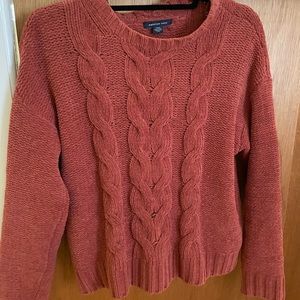 Burnt orange/red AE sweater